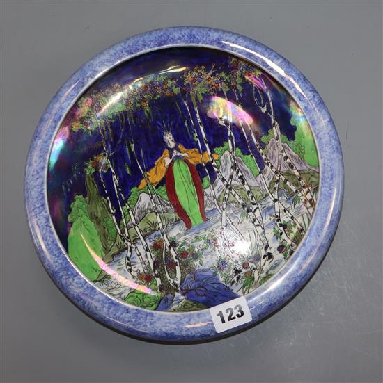 A Wilton ware lustre lady of the lake bowl diameter 28cm